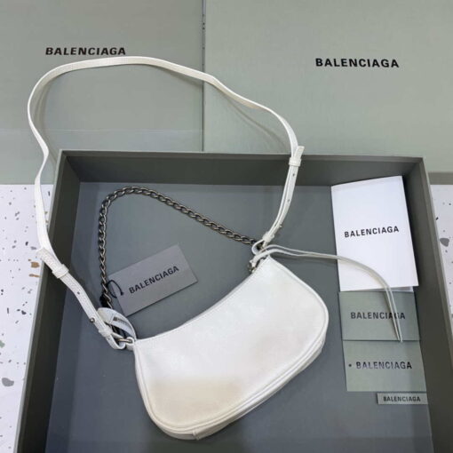 Replica Balenciaga 6940271VG9 Le Cagole Mini Multipouch in White Arena lambskin 2