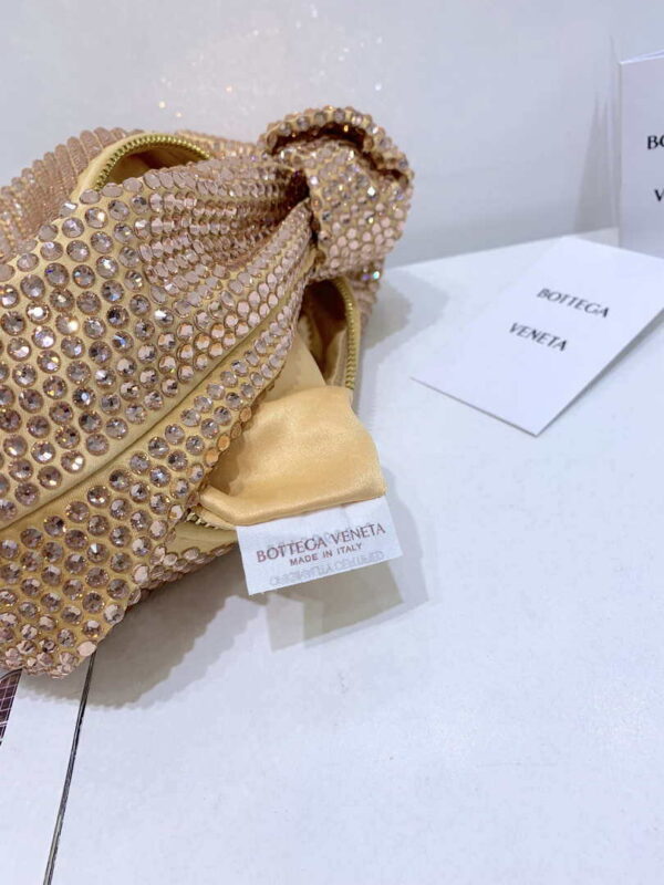 Replica Bottega Veneta BV 651876 mini Jodie Rhinestones Apricot 7