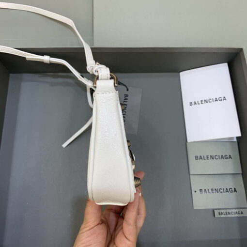 Replica Balenciaga 6940271VG9 Le Cagole Mini Multipouch in White Arena lambskin 3