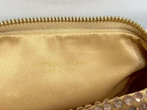 Replica Bottega Veneta BV 651876 mini Jodie Rhinestones Apricot 8