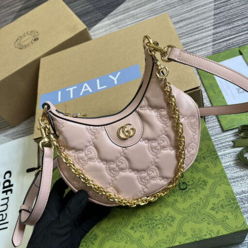 Replica Gucci 739736 GG Matelassé Mini Bag Pink 3