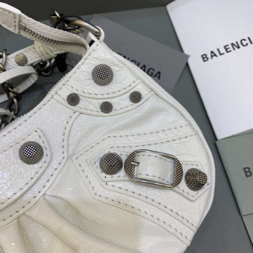 Replica Balenciaga 6940271VG9 Le Cagole Mini Multipouch in White Arena lambskin 5