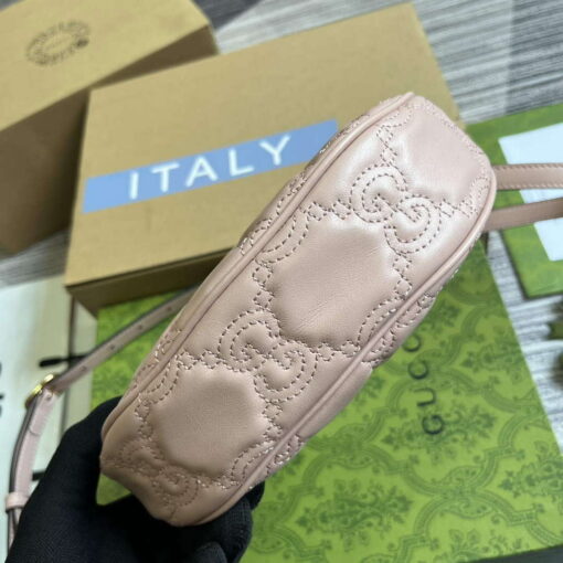 Replica Gucci 739736 GG Matelassé Mini Bag Pink 5