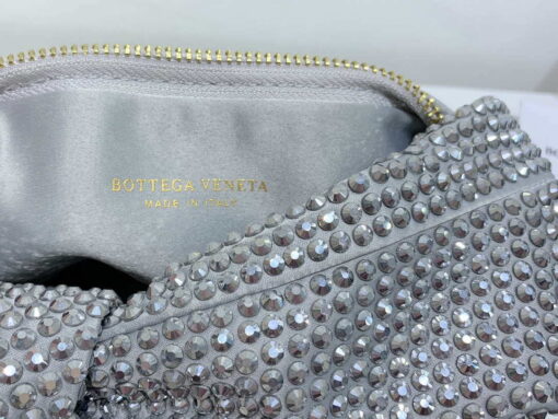 Replica Bottega Veneta BV 651876 mini Jodie Rhinestones Sliver White 8