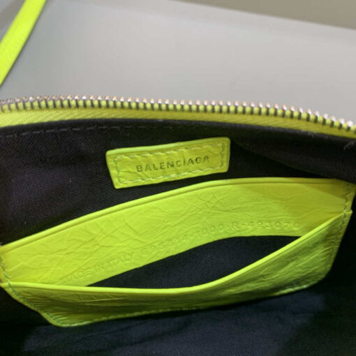 Replica Balenciaga 6940271VG9 Le Cagole Mini Multipouch in Lemon Yellow Arena lambskin 8