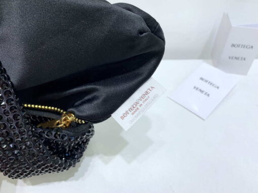 Replica Bottega Veneta BV 651876 mini Jodie Rhinestones Black 7