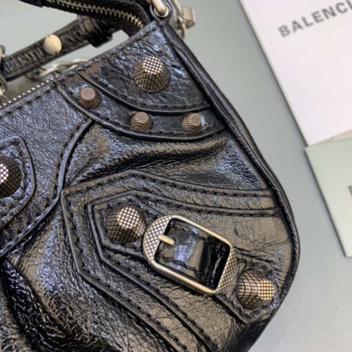 Replica Balenciaga 6940271VG9 Le Cagole Mini Multipouch in black Arena lambskin 5