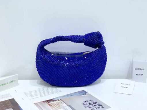 Replica Bottega Veneta BV 651876 mini Jodie Rhinestones Blue 2