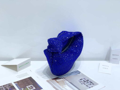 Replica Bottega Veneta BV 651876 mini Jodie Rhinestones Blue 3