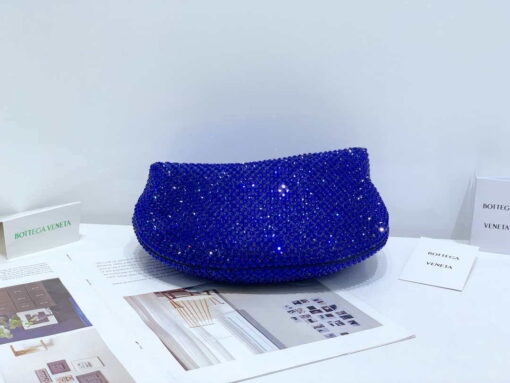 Replica Bottega Veneta BV 651876 mini Jodie Rhinestones Blue 5