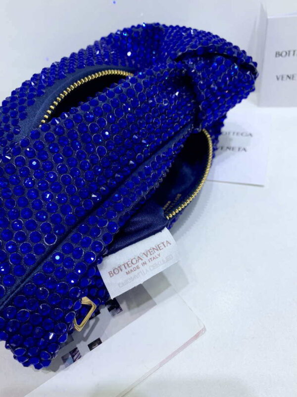 Replica Bottega Veneta BV 651876 mini Jodie Rhinestones Blue 7