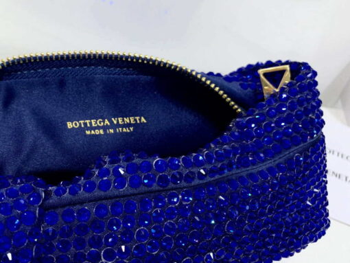 Replica Bottega Veneta BV 651876 mini Jodie Rhinestones Blue 8