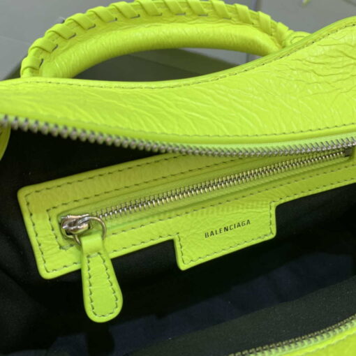 Replica Balenciaga 700940210B Neo Cagole City Handbag in Lemon Yellow Arena Lambskin 7