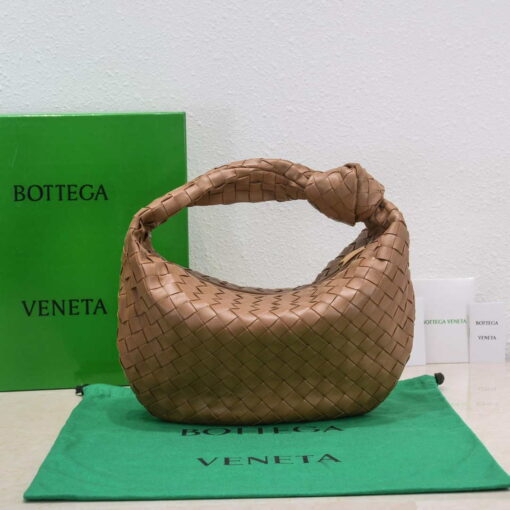 Replica Bottega Veneta BV 690225 Teen Jodie intrecciato leather shoulder bag Brown