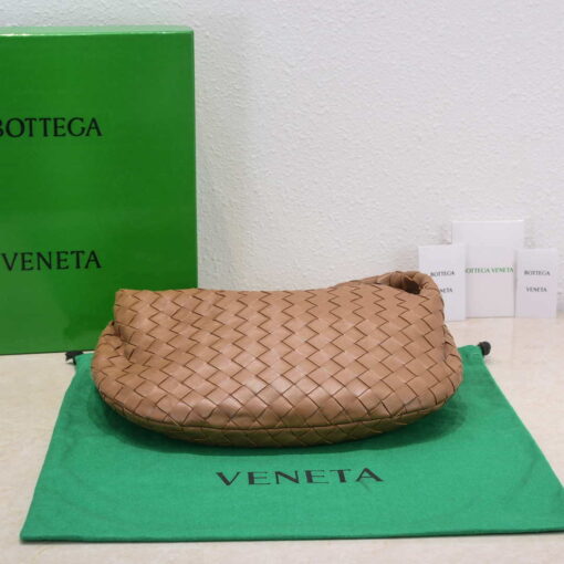 Replica Bottega Veneta BV 690225 Teen Jodie intrecciato leather shoulder bag Brown 4