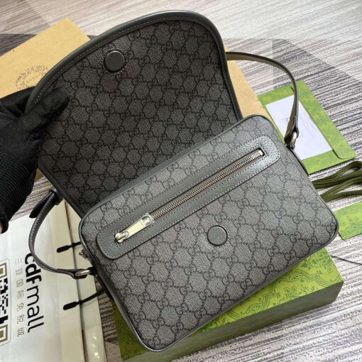 Replica Gucci 724704 Ophidia Messenger Bag Grey 6