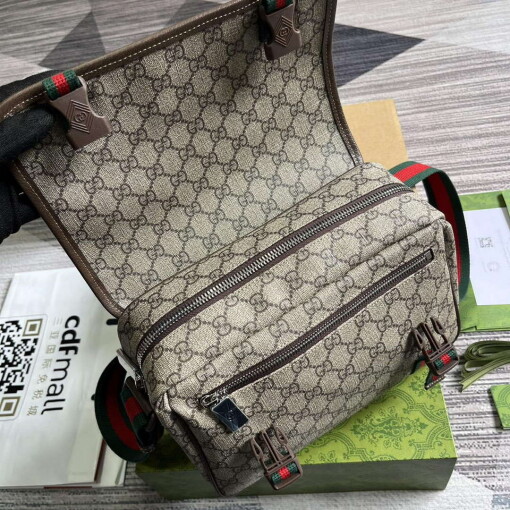 Replica Gucci 760123 GG Messenger Bag Bronw 7