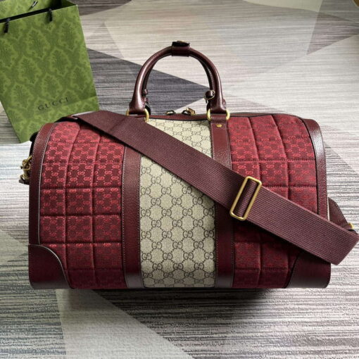 Replica Gucci 724642 Mini GG Canvas Small Duffle Bag Red