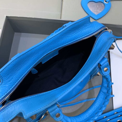 Replica Balenciaga 700940210B Neo Cagole City Handbag in Sky blue Arena Lambskin 6