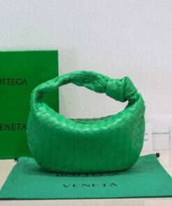 Replica Bottega Veneta BV 690225 Teen Jodie intrecciato leather shoulder bag Green