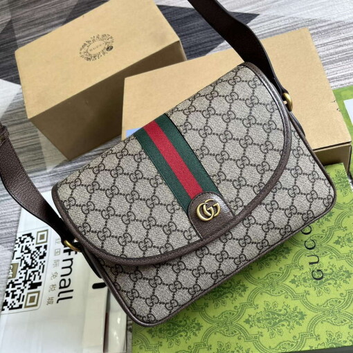 Replica Gucci 724704 Ophidia Messenger Bag Brown 2