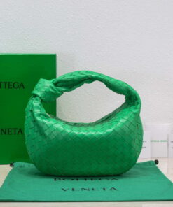 Replica Bottega Veneta BV 690225 Teen Jodie intrecciato leather shoulder bag Green 2