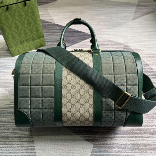 Replica Gucci 724642 Mini GG Canvas Small Duffle Bag Green