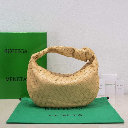 Replica Bottega Veneta BV 690225 Teen Jodie intrecciato leather shoulder bag Apricot