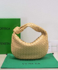 Replica Bottega Veneta BV 690225 Teen Jodie intrecciato leather shoulder bag Apricot 2