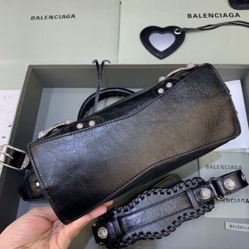 Replica Balenciaga 700940210B Neo Cagole City Handbag in black Arena Lambskin 4