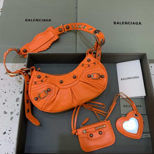 Replica Balenciaga 700940210 Women's Neo Cagole XS Handbag in Orange Arena lambskin