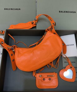 Replica Balenciaga 700940210 Women's Neo Cagole XS Handbag in Orange Arena lambskin 2