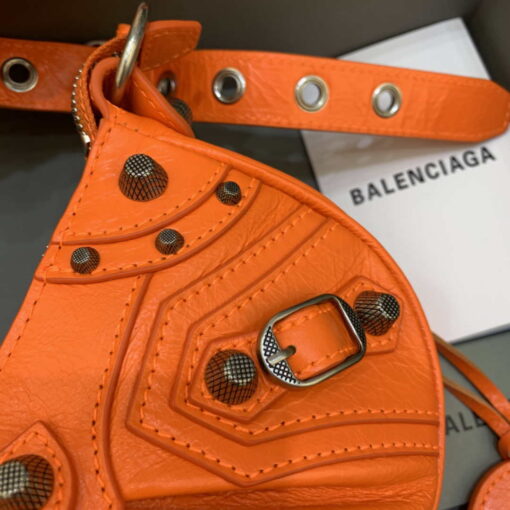 Replica Balenciaga 700940210 Women's Neo Cagole XS Handbag in Orange Arena lambskin 5