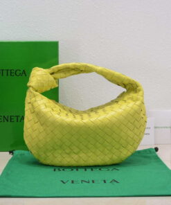 Replica Bottega Veneta BV 690225 Teen Jodie intrecciato leather shoulder bag Lemon Yellow 2