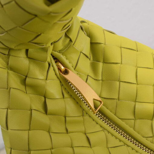 Replica Bottega Veneta BV 690225 Teen Jodie intrecciato leather shoulder bag Lemon Yellow 7