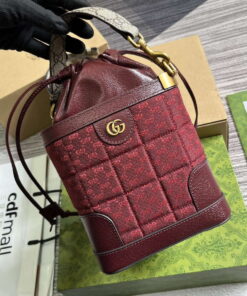 Replica Gucci 752583 Ophidia GG Bucket Bag Red