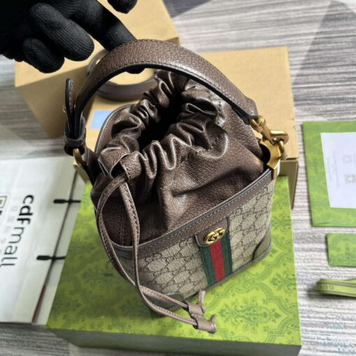 Replica Gucci 752583 Ophidia GG Bucket Bag Brown 4