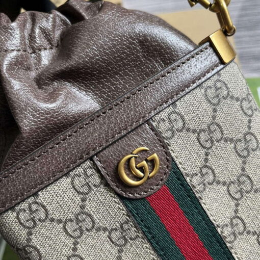 Replica Gucci 752583 Ophidia GG Bucket Bag Brown 5