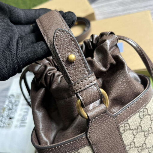 Replica Gucci 752583 Ophidia GG Bucket Bag Brown 6