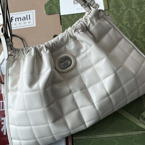 Replica Gucci 746210 Gucci Deco medium tote bag in White Leather 6