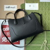 Replica Gucci 746210 Gucci Deco medium tote bag in black leather 9