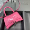 Replica Balenciaga 593546 Hourglass Small Top Handle Crocodile Bag Orange Gold 10