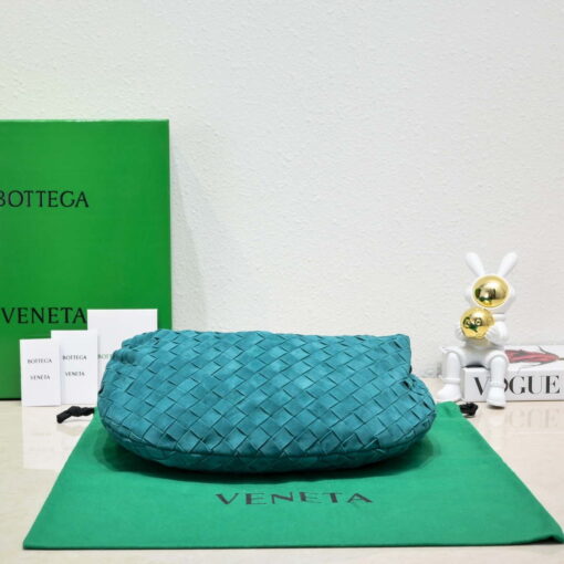 Replica Bottega Veneta BV 690225 Teen Jodie intrecciato suede shoulder bag Lake Blue 4