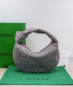 Replica Bottega Veneta BV 690225 Teen Jodie intrecciato suede shoulder bag Drak Purple 2