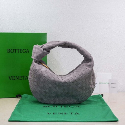 Replica Bottega Veneta BV 690225 Teen Jodie intrecciato suede shoulder bag Drak Purple 2