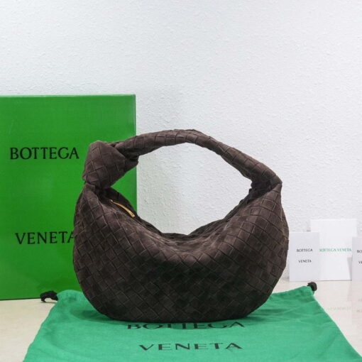 Replica Bottega Veneta BV 690225 Teen Jodie intrecciato suede shoulder bag Brown 2