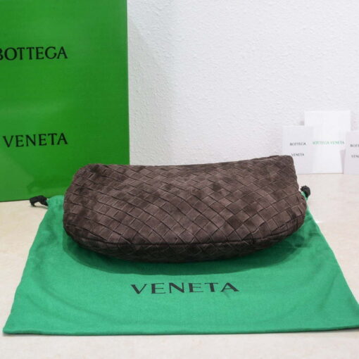 Replica Bottega Veneta BV 690225 Teen Jodie intrecciato suede shoulder bag Brown 4