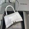 Replica Balenciaga 593546 Hourglass Small Top Handle Calfskin Bag White 10