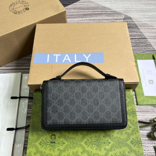 Replica Gucci 358933 GG Travel Document Package Black