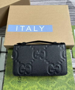 Replica Gucci 751760 Jumbo GG Travel Document Case Black